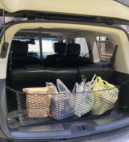 Trunk Organizer Cargo Net for Infiniti QX56 QX80 2004-2025 – Envelope Style Cargo Net for SUV – Premium Mesh Car Trunk Organizer Vehicle Carrier Storage – Compatible with QX56 QX80 in Saudi Arabia
