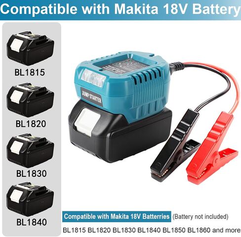 Portable Car Jump Starter Compatible with Makita 18V- 11AWG Heavy Duty Jump Starter Cable (1.2FT) for Car Battery Emergency Jump Start, Using Tool Batteries (Battery Sold Separately) in Saudi Arabia