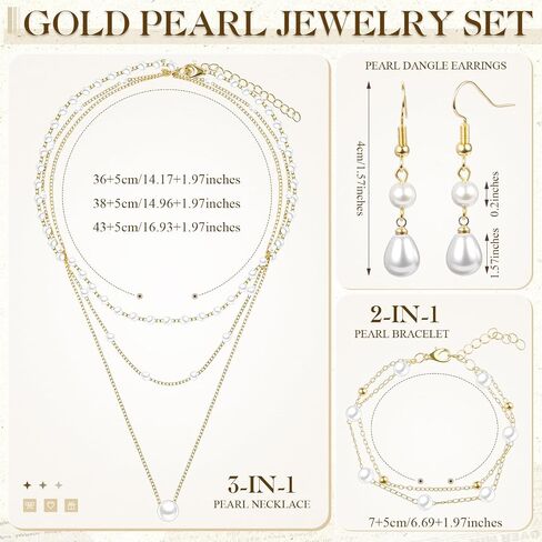 4 Pcs Evening Clutch Pearl Purses Jewelry Gift Sets Women Clutch Bag, Pearl Earrings Necklace and Bracelet in Saudi Arabia