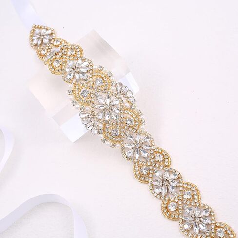 حزام الزفاف الكريستالي للعروس، حزام الزفاف لوصيفة العروس وحزام الزفاف من حجر الراين للنساء حزام فساتين الزفاف in Kuwait