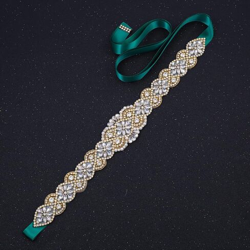 حزام الزفاف الكريستالي للعروس، حزام الزفاف لوصيفة العروس وحزام الزفاف من حجر الراين للنساء حزام فساتين الزفاف in Kuwait