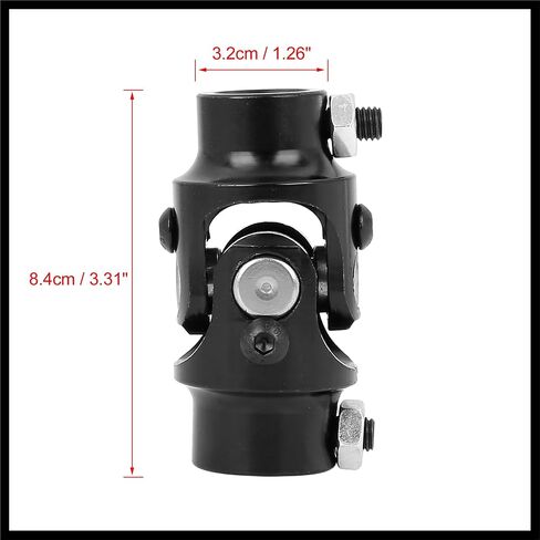 3/4 "-36 Spline x 3/4" DD مقرنة توجيه السيارة السوداء U المشتركة لموستانج II رف الطاقة مادة متينة in Saudi Arabia