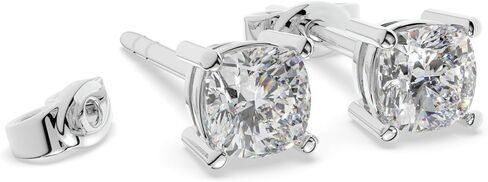 14K Solid Gold Lab Grown Moissanite Stud Earrings for Women | Emerald, Oval, Pear, Cushion, Heart & Asscher Cuts | Multiple Sizes & CTW | Push Back & Screw Back | Hypoallergenic | Made in USA | Gift for Her | By Adora Fine Jewelry in Kuwait