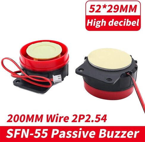 1 قطعة SFN-55 ديسيبل عالية 105dB 12 فولت 3000 هرتز الجرس السلبي مع موصل إنذار التيار المتناوب جهاز مضاد للسرقة (1 قطعة SFN-55 2P2.0) in Saudi Arabia