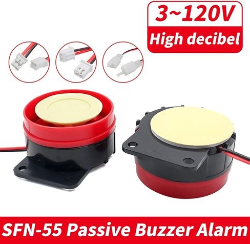 1 قطعة SFN-55 ديسيبل عالية 105dB 12 فولت 3000 هرتز الجرس السلبي مع موصل إنذار التيار المتناوب جهاز مضاد للسرقة (1 قطعة SFN-55 2P2.0) in Saudi Arabia