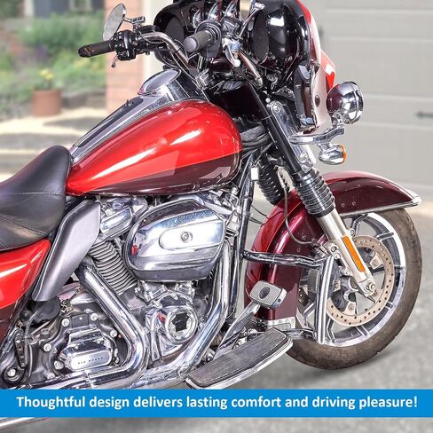 Wsays Front Crash Bar Highway Engine Guard بقطر 1 1/4 بوصة متوافق مع Harley Touring Street Electra Glide Road King 2009-2023 (بدون هدية سفلية)، كروم in Saudi Arabia