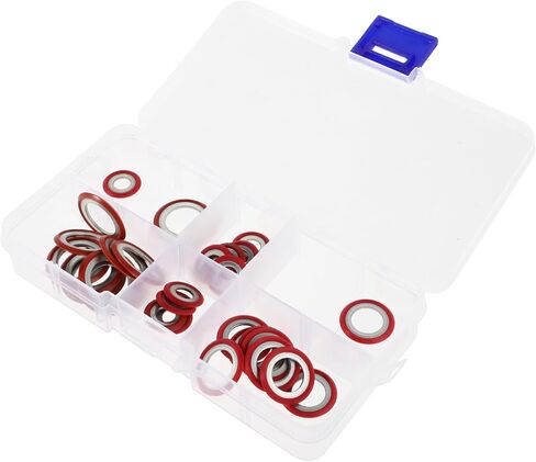 Luxshiny 30pcs Automotive Air Conditioning Compressor Gasket Kit Sealing Washers for Easy Installation Replacement Assortment for Various Vehicle Models in Saudi Arabia