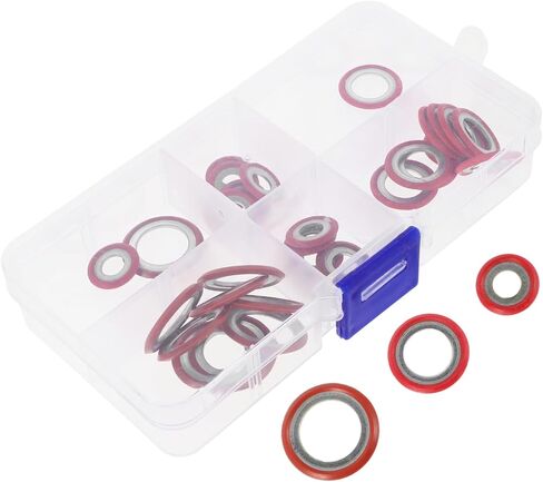 Alipis 30pcs Air Conditioning Compressor Gasket Seal Kit Easy Install Sealing Washers for Leak Prevention and Precise Fit for Air in Saudi Arabia