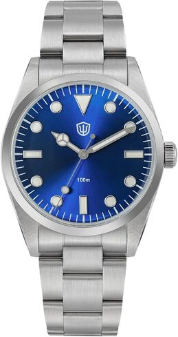 watchdives VH31 Quartz Watch, WD1016 Men Watches 37mm Dial Stainless Steel Wristwatch Sweep Sports Watch 100M Waterproof in Kuwait