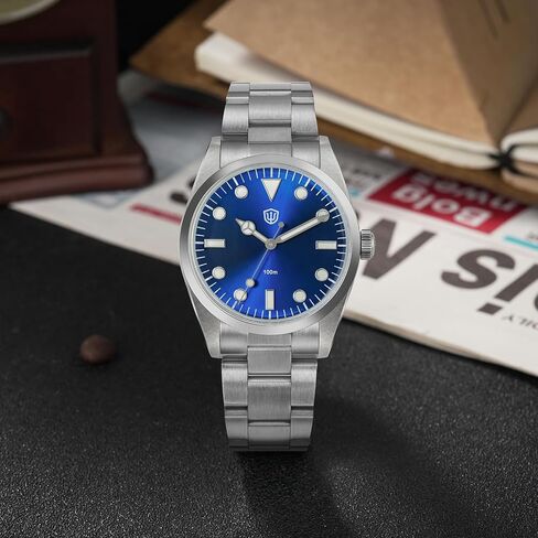 watchdives VH31 Quartz Watch, WD1016 Men Watches 37mm Dial Stainless Steel Wristwatch Sweep Sports Watch 100M Waterproof in Kuwait