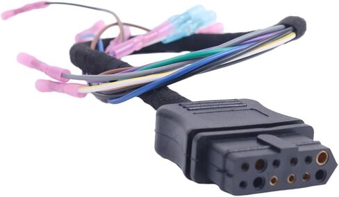 Snow Plow 9 Pin Truck Side Harness Repair Kit - White, PVC & Copper Cable - Compatible with Western (49308, 61437, 62512) & Fisher (22336K) Snow Plow Parts in Saudi Arabia