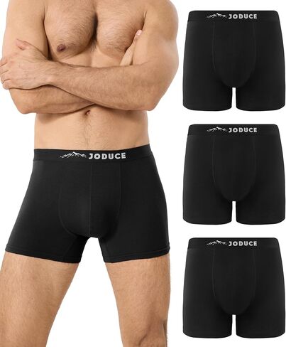 JODUCE 3 قطع سراويل بوكسر رجالي من صوف ميرينو، ملابس داخلية صوفية مسامية للرجال، شورت بوكسر مريح ماص للرطوبة in Saudi Arabia