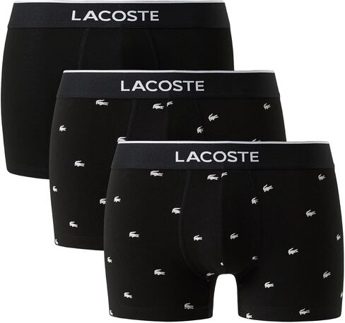 سراويل داخلية رجالية من القطن قابلة للتمدد بطباعة تمساح صغيرة من Lacoste، عبوة من 3 قطع (حصريًا لأمازون) in Saudi Arabia