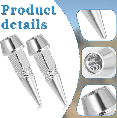 4 Packs Spiked Aluminum Valve Stem Caps, Universal Stem Covers Heavy Duty Tire Caps Dust-Proof Air-Proof Valve Covers for Cars SUVs Trucks Motorcycles Bicycles in Saudi Arabia