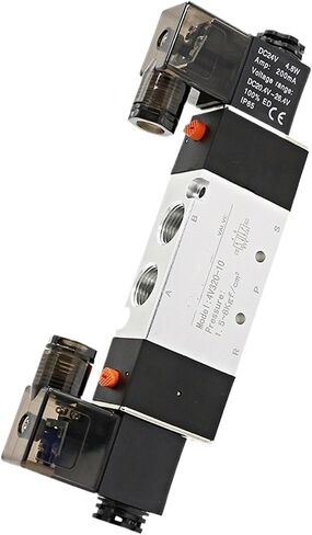4V320-10 2 Position 5 Ways Pneumatic Solenoid Valve Air 3/8 Exhaust 1/4 Replaceable 12V 24V 36V 110V 220V 380V Fitting(AC220V 8MM) in Saudi Arabia