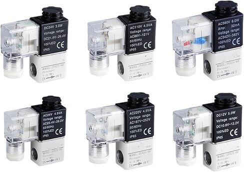 2V025-06 2V025-08 1/8" 1/4" Electrical Hex Pneumatic Control Air Solenoid Valve Coil 12V 24V 110V 220V(AC110,2V025-06) in Saudi Arabia