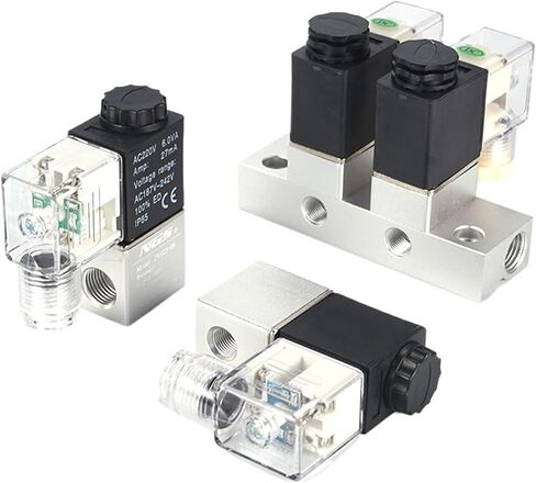 2V025-06 2V025-08 1/8" 1/4" Electrical Hex Pneumatic Control Air Solenoid Valve Coil 12V 24V 110V 220V(AC110,2V025-06) in Saudi Arabia