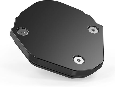 NICECNC حامل جانبي للدراجة النارية وسادة تمديد متوافقة مع Kawasaki KLR650 2008-2018، ألومنيوم، مسند جانبي أكبر لدعم وسادات القدم، ملحقات KLR650، أسود in Kuwait