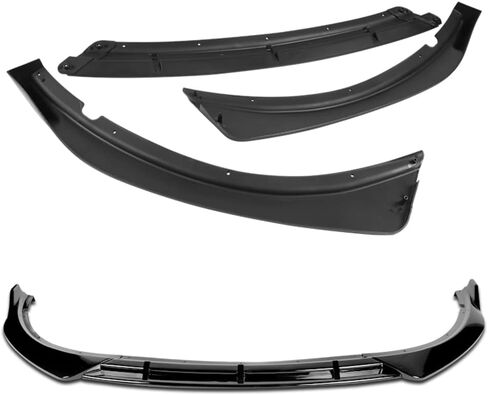 Q1-TECH, 9-Piece Front Bumper Lip & Side Skirt Extensions Diffuser Compatible with 2016 2017 2018 Kia Optima LX/EX/LX-Turbo Only, Front Lip Spoiler Air Chin Body Splitter ABS (Painted Black) in Saudi Arabia