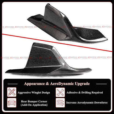 V2 طراز وينجليت من ألياف الكربون الحقيقية المصد الخلفي مشاجرات ركنية متوافقة مع 2020-2025 Toyota GR Supra A90 A91 MK5 in Saudi Arabia