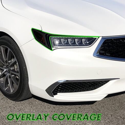 لون دخان الفينيل المقطوع مسبقًا من SlickMod للمصباح الأمامي Acura TLX لعام 2018-2020 (2. فتحة المصباح الأمامي، دخان داكن بنسبة 20 بالمائة) in Saudi Arabia