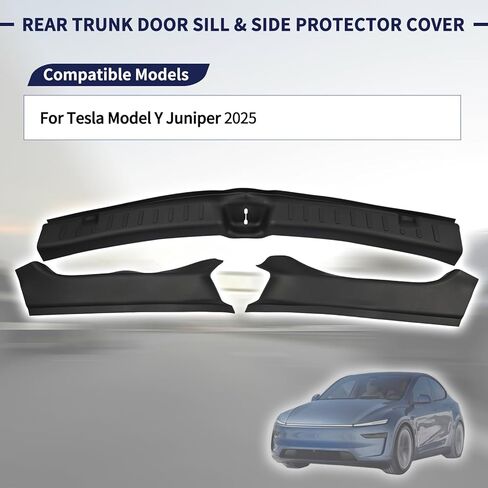 Rear Trunk Door Sill & Side Guard Protector Cover Compatible with Tesla Model Y Juniper 2025 Refresh Rear Bumper TPE Trunk Door Sill Strip Protectors in Saudi Arabia