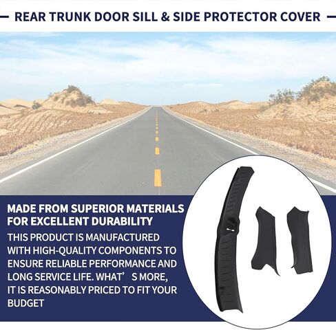 Rear Trunk Door Sill & Side Guard Protector Cover Compatible with Tesla Model Y Juniper 2025 Refresh Rear Bumper TPE Trunk Door Sill Strip Protectors in Saudi Arabia