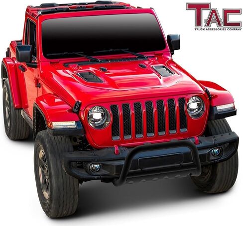TAC 3 بوصات Black Bull Bar Fit 2018-2025 Wrangler JL (باستثناء الطرازات الهجينة الإضافية / محرك 21-24 V8 / 20-24 Rubicon Trim)|2020-2024 Gladiator (باستثناء Mojave وRubicon) ملحقات حماية فرشاة ممتص الصدمات لسيارات الدفع الرباعي in Kuwait