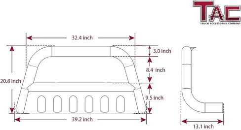 TAC 3 بوصات Black Bull Bar Fit 2018-2025 Wrangler JL (باستثناء الطرازات الهجينة الإضافية / محرك 21-24 V8 / 20-24 Rubicon Trim)|2020-2024 Gladiator (باستثناء Mojave وRubicon) ملحقات حماية فرشاة ممتص الصدمات لسيارات الدفع الرباعي in Kuwait