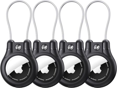 AirTag Holder 4 Pack,IPX8 Waterproof with Steel Cable Lock in Kuwait