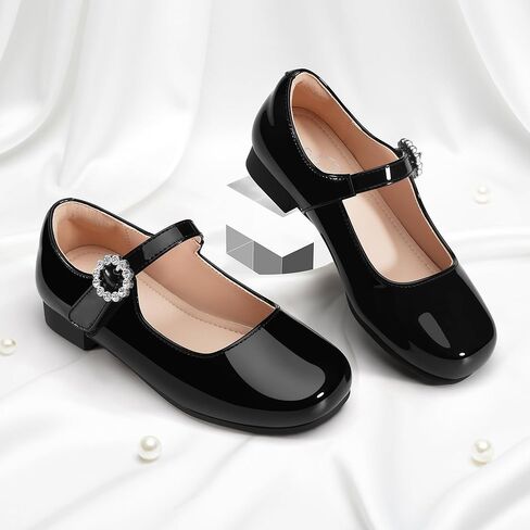 Stelle Girls Dress Shoes White Mary Jane Ballet Flats Flower School Shoes for Wedding Party Toddler/Little/Big Kid in Kuwait