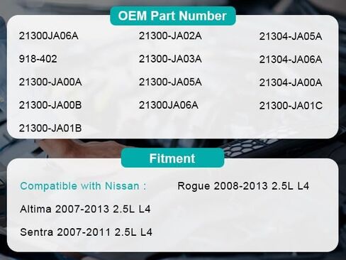 طقم مبرد زيت المحرك 21300JA06A مع حشوات (2.5L L4) متوافق مع Nissan Altima 2007-2013، Nissan Sentra 2007-2011، Nissan Rogue 2008-2013 يستبدل 21300JA05A 21300-JA06A 21300-JA05A in Saudi Arabia