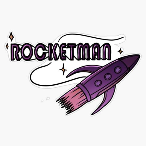 MAGNET Rocket Man Magnetic Vinyl Sticker Decal Magnet 5" in Saudi Arabia