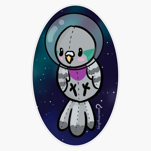 MAGNET Space Baby - ملصق فينيل مغناطيسي على شكل حمامة مقاس 5 بوصة in Saudi Arabia