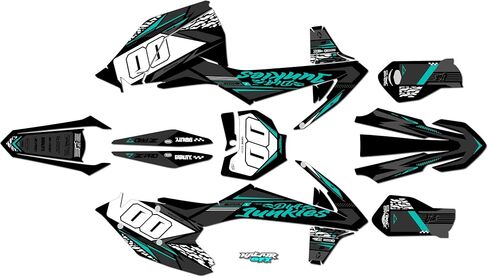 Graphics Kit for KTM SX SXF 125-250-350-450 (2016-2018) RUGGED Series Magenta 16 Mil - Dirt pit bike motorcycle sticker, dirtbike racing decal motocross accessories no-plastics in Saudi Arabia