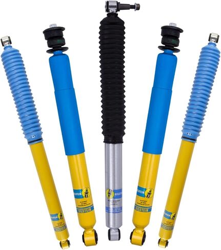 مجموعة Bilstein 4600 Series من الصدمات الأمامية والخلفية مع مثبت التوجيه يناسب 2017-2025 F250 F350 Super Duty 4WD بدون حزمة Tremor للطرق الوعرة | اتجاهات السيارات صائق | 24-274937 24-274944 24-286558 in Saudi Arabia