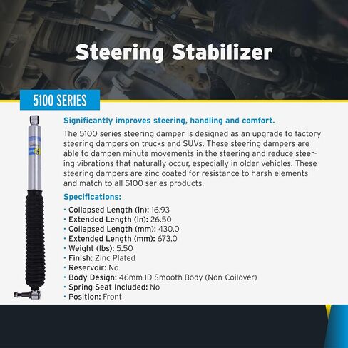 مجموعة Bilstein 4600 Series من الصدمات الأمامية والخلفية مع مثبت التوجيه يناسب 2017-2025 F250 F350 Super Duty 4WD بدون حزمة Tremor للطرق الوعرة | اتجاهات السيارات صائق | 24-274937 24-274944 24-286558 in Saudi Arabia