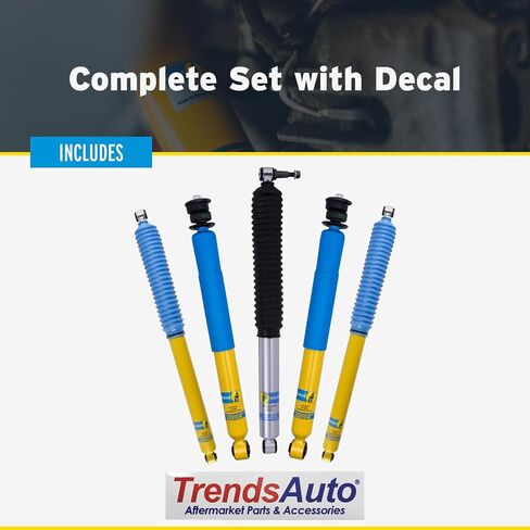 مجموعة Bilstein 4600 Series من الصدمات الأمامية والخلفية مع مثبت التوجيه يناسب 2017-2025 F250 F350 Super Duty 4WD بدون حزمة Tremor للطرق الوعرة | اتجاهات السيارات صائق | 24-274937 24-274944 24-286558 in Saudi Arabia