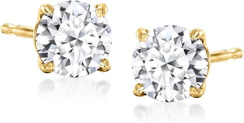 Ross-Simons 0.75 ct. t.w. Lab-Grown Diamond Stud Earrings in 18kt Gold Over Sterling in Saudi Arabia
