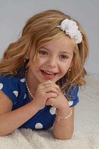 Cherished Moments 14K Gold Plated and Sterling Silver Bracelet with Chunky Simulated Pearls for Babies and Little Girls in Saudi Arabia