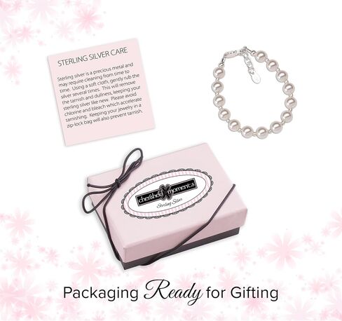 Cherished Moments 14K Gold Plated and Sterling Silver Bracelet with Chunky Simulated Pearls for Babies and Little Girls in Saudi Arabia