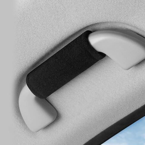 Generic Car Inside Door Handle Protector, Fluff Non-Slip Roof Handle Cover, Wear-Resistant and Sun-Resistant, Universal for Cars (Black) in Saudi Arabia