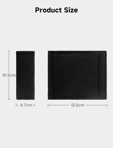 Generic Car Inside Door Handle Protector, Fluff Non-Slip Roof Handle Cover, Wear-Resistant and Sun-Resistant, Universal for Cars (Black) in Saudi Arabia