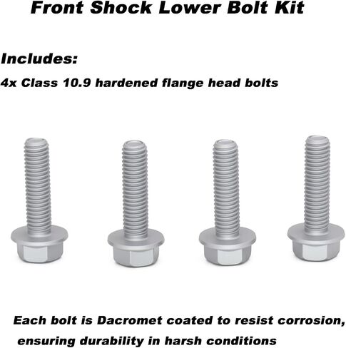 for 1997-2004 Dodge Dakota 4WD, 1998-2009 Dodge Durango, 2007-2009 Chrysler Aspen Front Shock Lower Bolt Kit - Class 10.9 Hardened Flange Bolts in Kuwait