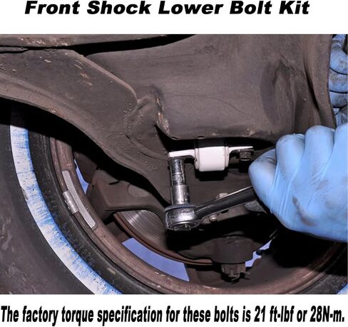 for 1997-2004 Dodge Dakota 4WD, 1998-2009 Dodge Durango, 2007-2009 Chrysler Aspen Front Shock Lower Bolt Kit - Class 10.9 Hardened Flange Bolts in Kuwait