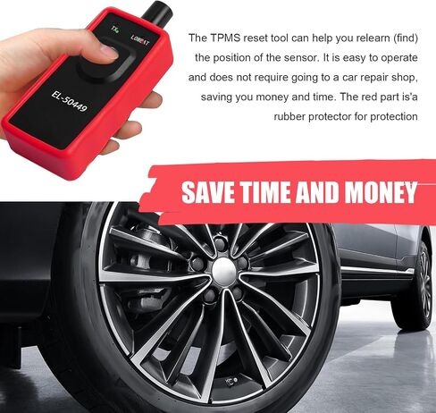أداة تنشيط TPMS للسيارة، أداة إعادة ضبط TPMS، أداة إعادة التعلم لتنشيط مستشعر نظام مراقبة ضغط إطارات السيارة، عالمية لمعظم السيارات والشاحنات وسيارات الدفع الرباعي (أسود) in Kuwait