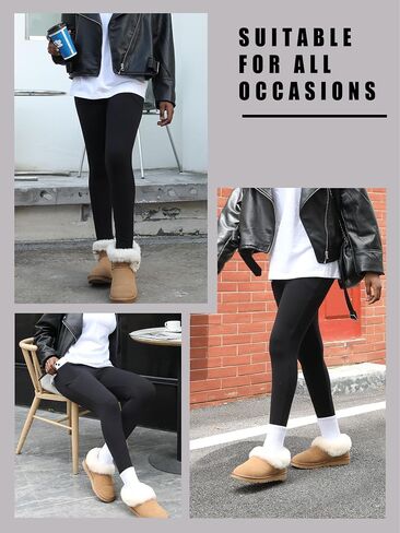 Fleece Lined Leggings with Pockets for Women, Buttery Soft High Waisted Thermal Warm Hiking Running Pants in Saudi Arabia
