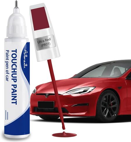 Pearl White(PPSW) Touch Up Paint for Tesla Car Paint Pen Scratch Repair Two-In-One Touch Up Paint Automotive Paint Pen for Tesla Model Y/3/X/S in Kuwait