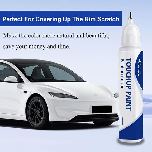 Pearl White(PPSW) Touch Up Paint for Tesla Car Paint Pen Scratch Repair Two-In-One Touch Up Paint Automotive Paint Pen for Tesla Model Y/3/X/S in Kuwait