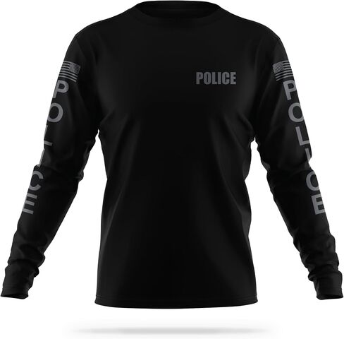 Police Performance Long Sleeve - USA Patriotic Shirt - Durable Breathable Moisture Wicking Law Enforcement in Saudi Arabia